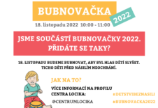 BUBNOVAČKA 2022 - Pojďte do toho s námi. Bubnujte pro děti. Ticho je před násilím neochrání.