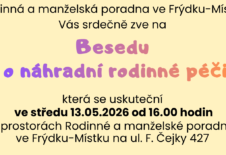 Přijměte naše pozvání na Besedu o náhradní rodinné péči