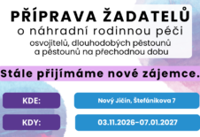Stále máme volná místa do přípravy v Novém Jičíně